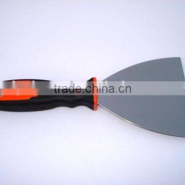 carbon steel/stainless steel rubber/plastic handle scraper with metal hat