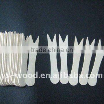 Disposable 100% natural wood fruit fork