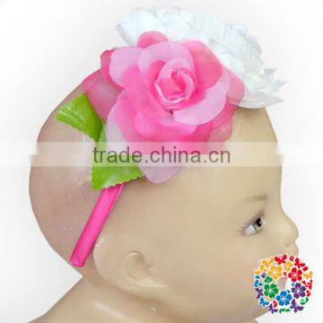 Baby Flower Hair Accessories Partying Kids Nylon Headbands For Baby Girls