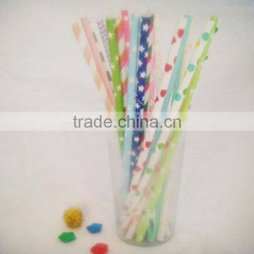 Disposable Polka Dot Paper drinking Straws