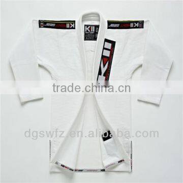 Wholesale new design custom made high quality pearl weave fabric patched white brazilian kimono jiu jitsu