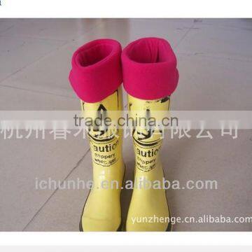 Windproof Lovely Animal Coffee Kids Polar Fleece Fur Rain Boot Warmer Factory photo-6