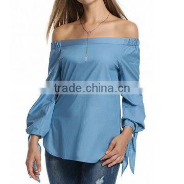 Zm35718a Women Clothing 2017 Latest Long Sleeve Tops Shirt photo-6