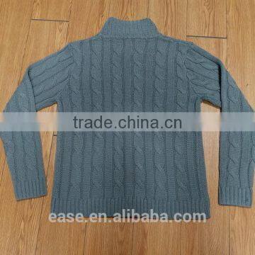 Men Cardigan Cable Knit Sweater With Hidden Zipper Closure photo-2