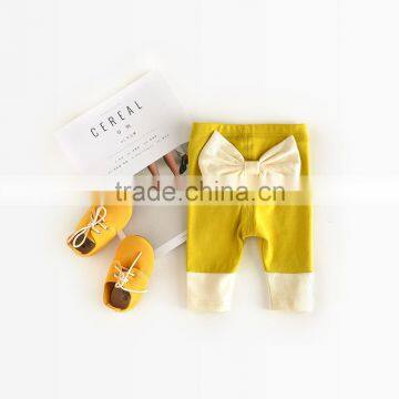 0-3 Years Wholesale 2017 New Autumn Cotton Bow Baby Pants (pick Size Color) photo-4