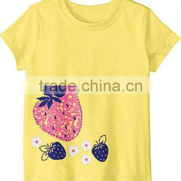 GIRLS PRINTED GREEN T SHIRT