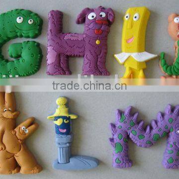 Plastic educational 3D figurine letters