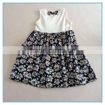 Sleeveless Children Flower Girl Dress, Latest Dress Designs Printed Kids Dresses Child Dress, New Model Girl Dress photo-4