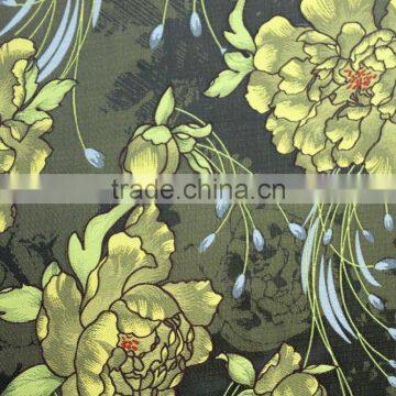 100% polyester woven floral design fabric for women