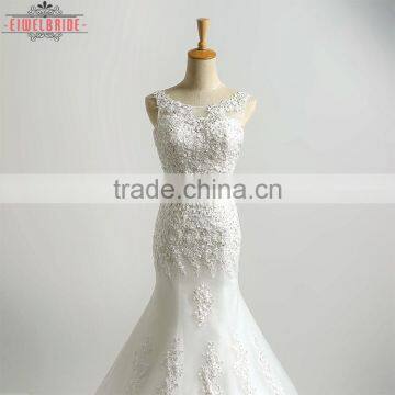 Long Floor-length White Wedding Dress Mermaid