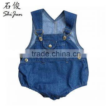SHIJ Baby Clothing Cute Cotton Denim Romper