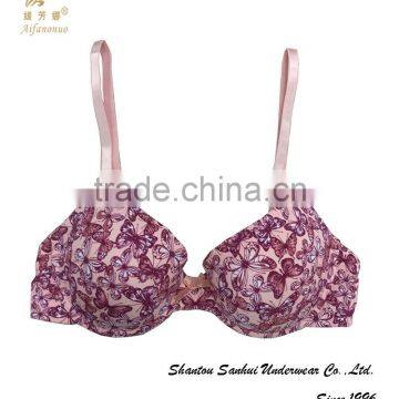 New design butterfly printing fashion ladies bra sexy bra underwear