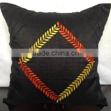 Black Decorative Pillow,black & Orange Pillow, Pin Tucks Pillow, Halloween Decor, Fal Decor, Pillow for Bedroom photo-2