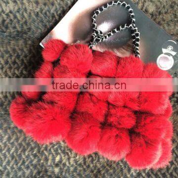 2016 New Design Rabbit Fur Pom Pom Bag/Wholesale And Retail/Fast Shipping/Super Quality photo-5