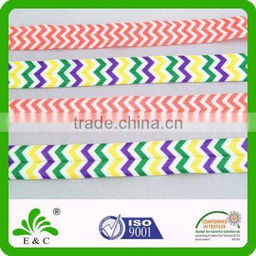 Oeko-tex100 direct factory wholesale printed fold over elastic