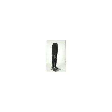 Black Sporty Girls Footless Tights Pantyhose For Autumn , Winter