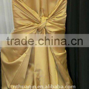 Fashion self-tie chair cover for wedding banquet pillowcase satin fabric chair cover satin universal chair cover