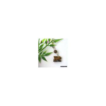 Mobile charm of semi-precious stone