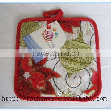 Printed 100 % Cotton Round Square Star Circle Shape Pot Holder in Oven Mitten photo-5