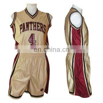 custom dye sublimation polyester basketball jersey