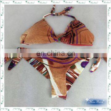 MissAdola Halter Swim Garment Illusion Bikini Brazilian Two Pieces Digital Print Bathing Suit Woman Swimwear (REF-05) photo-4