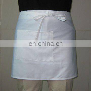 high quality and cheap promotion linen/cotton waist apron/short apron /restaurant waiter apron with pockets