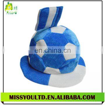 Creative Blue Plush Soccer Party Hat