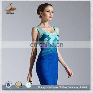 2016 Ombre Dress Sexy Prom Dress For Girls Tight Bandage Dresses