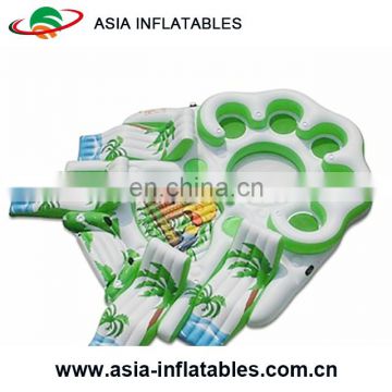 10 Person Inflatable Water Raft Pool Tropical Tahiti Ocean Floating Island, Large inflatable water islands