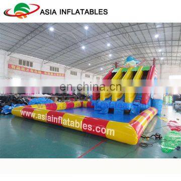 Inflatable Water Park Floating Water Games Aqua Slide Product Inflatable Combo Water Park Equipment