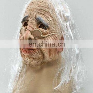 HORRIBLE OVERHEAD WRINKLED SKIN OLD WOMAN MASK