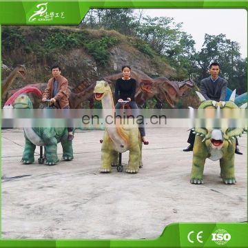 KAWAH Theme Park Decoration Coin Operated Walking Animatronic Dinosaur Ride China Supplier