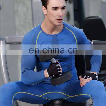 Wholesale Men's Long Sleeve T-Shirt Gym Fitness Wear Cool Dry Compression Top photo-2