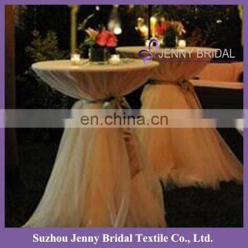 TC167A cheap tulle lace fabric for tablecloth polyester