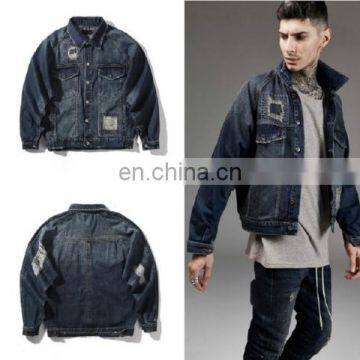 wholesale distressed denim jackets -garments fashion man jacket bomber jacket xxxxl mens