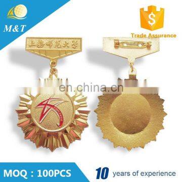 Newest design cheap custom gold metal graduation medallions