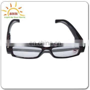 reading glasses with light/flashing light up glasses/folding led reading light