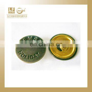 zinc alloy snap button caps