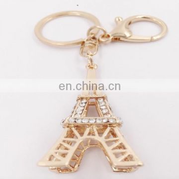 Metal Crystal Iron Tower Keychain Handbag Decoration Fashionable Delicate Gift