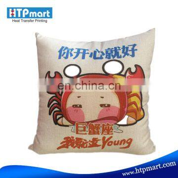 blank cushion cover,custom printing plain cotton sublimation linen pillow cover