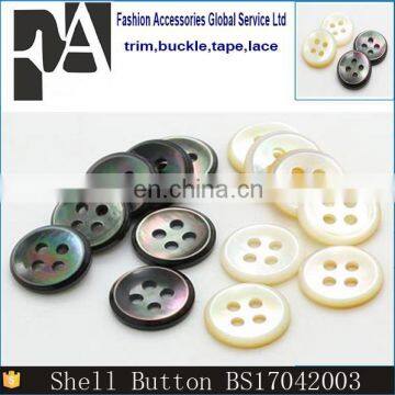 Cheap 10mm 4 holes tiny white and black natural shell buttons for clothes