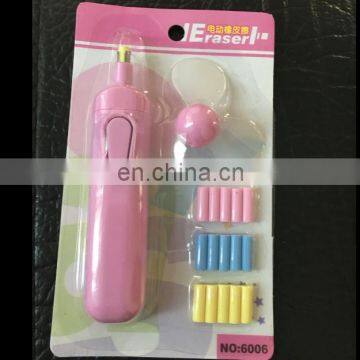 Auto Eraser with Fan Head Attachment, Battery Operated with Extra Eraser Heads