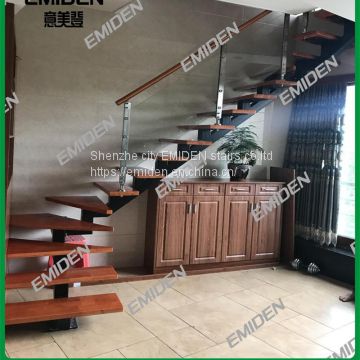 Shenzhen Yi Mei Deng Stairs Supply Commodity Building Sample Room Household Loft Steel Wood Stairs