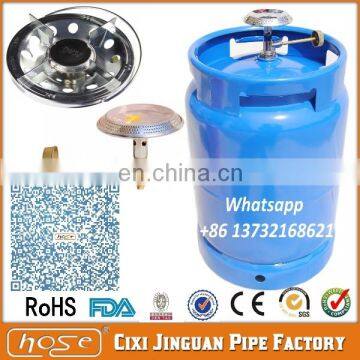 ORANGE BLUE COLOR PROPANE BUTANE GAS 10KG LPG GAS CYLINDER, EMPTY PORTABLE LPG GAS CYLINDER WITH BURNER FRAME FOR NIGERIA COOKER photo-5