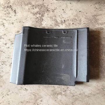 Black/ Blue Color Glazed Ceramic Japanese Roof Tiles Style For Building