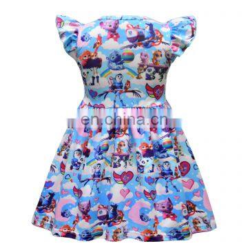 2020 Summer Girls Dress Print Cartoon Wholesale Children's Clothing