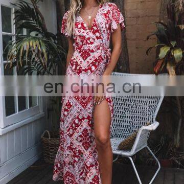LAITE D2106 Hot Sales Holiday Dresses Women Fashion Printed Casual Dresses Ladies Sexy Irregular Long Dress photo-6