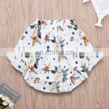 2019 New Summer Girls Green Buttons Tops & Floral Full Print Dress Skirt 2pc Set photo-4