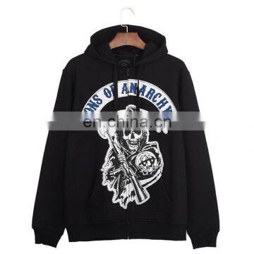 Printed Zip Up Hoodies Men Customized Sweatshirts