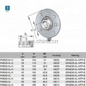 Insert 4 Bolt Flange Bearing ME04 PME20-XL-N photo-6
